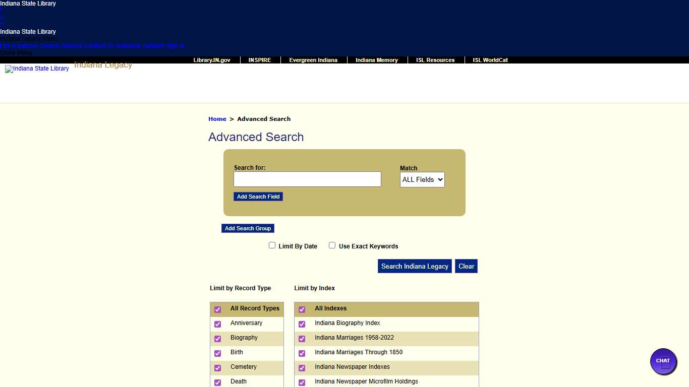 Indiana State Library :: Indiana Legacy