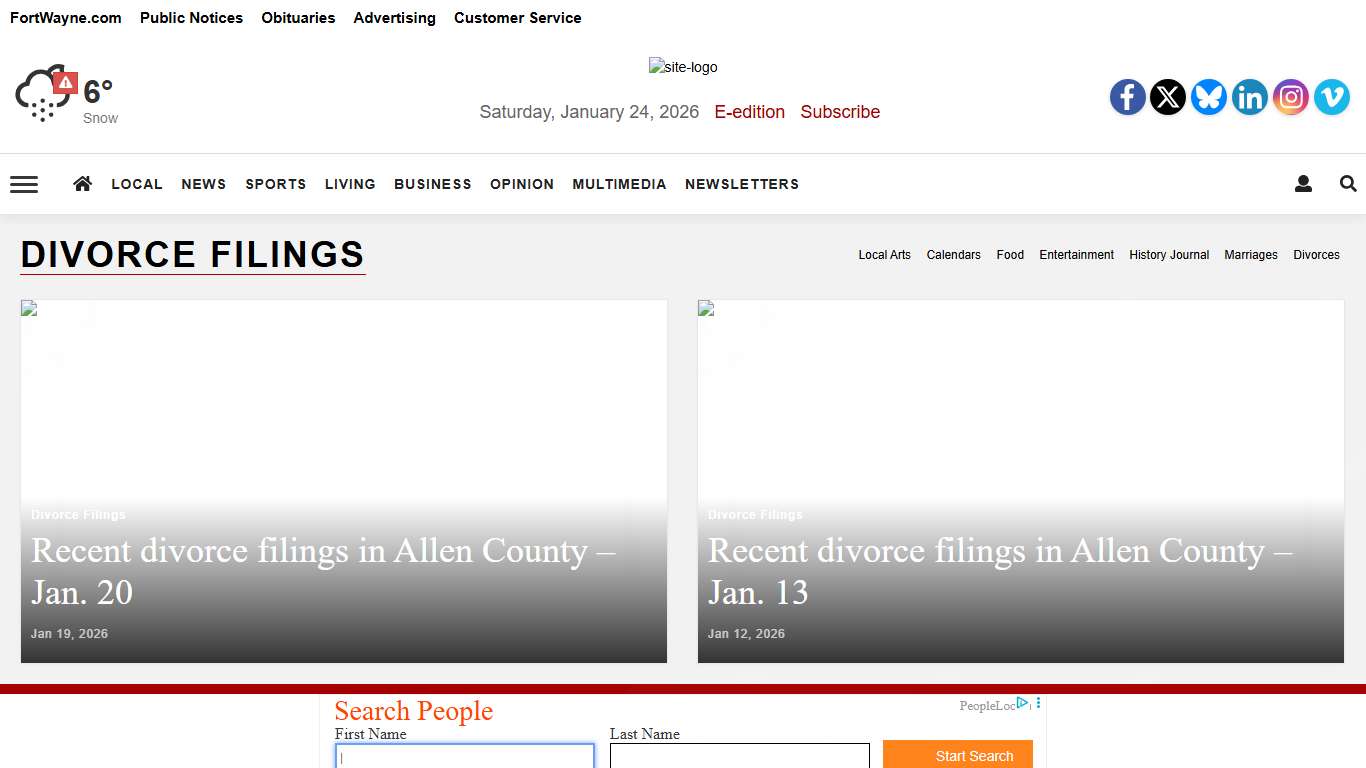 Divorces journalgazette.net